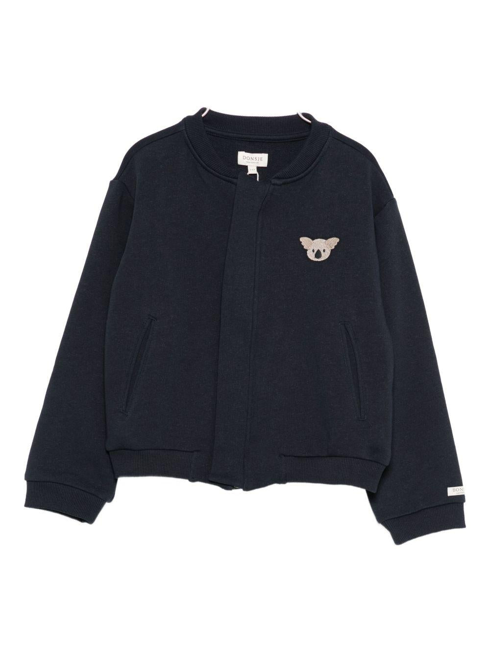 Felpa per bambini Donsje blu con ricamo koala - Rubino Kids