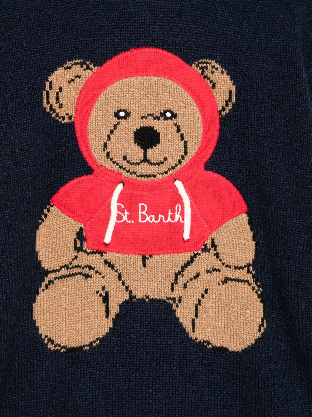 Felpa per bambini MC2 Saint Barth Kids x Trudi nera con ricamo Orsetto - Rubino Kids