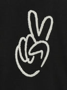 Felpa per bambini Molo nera con simbolo della pace - Rubino Kids