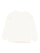 Felpa per bambini Moschino Kids bianca con motivo a note musicali - Rubino Kids