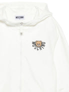 Felpa per bambini Moschino Kids bianco con chiusura con zip - Rubino Kids