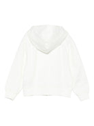 Felpa per bambini Moschino Kids bianco con chiusura con zip - Rubino Kids
