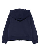 Felpa per bambini Moschino Kids blu con chiusura con zip - Rubino Kids