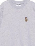 Felpa per bambini Moschino Kids grigia con ricamo Teddy - Rubino Kids