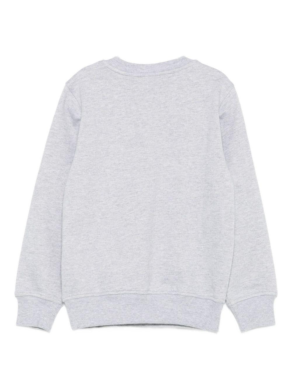 Felpa per bambini Moschino Kids grigia con stampa Teddy - Rubino Kids