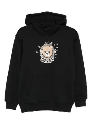 Moschino Kids black sweatshirt with musical notes print