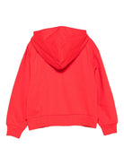 Felpa per bambini Moschino Kids rosso con chiusura con zip - Rubino Kids