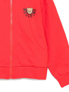 Felpa per bambini Moschino Kids rosso con chiusura con zip - Rubino Kids