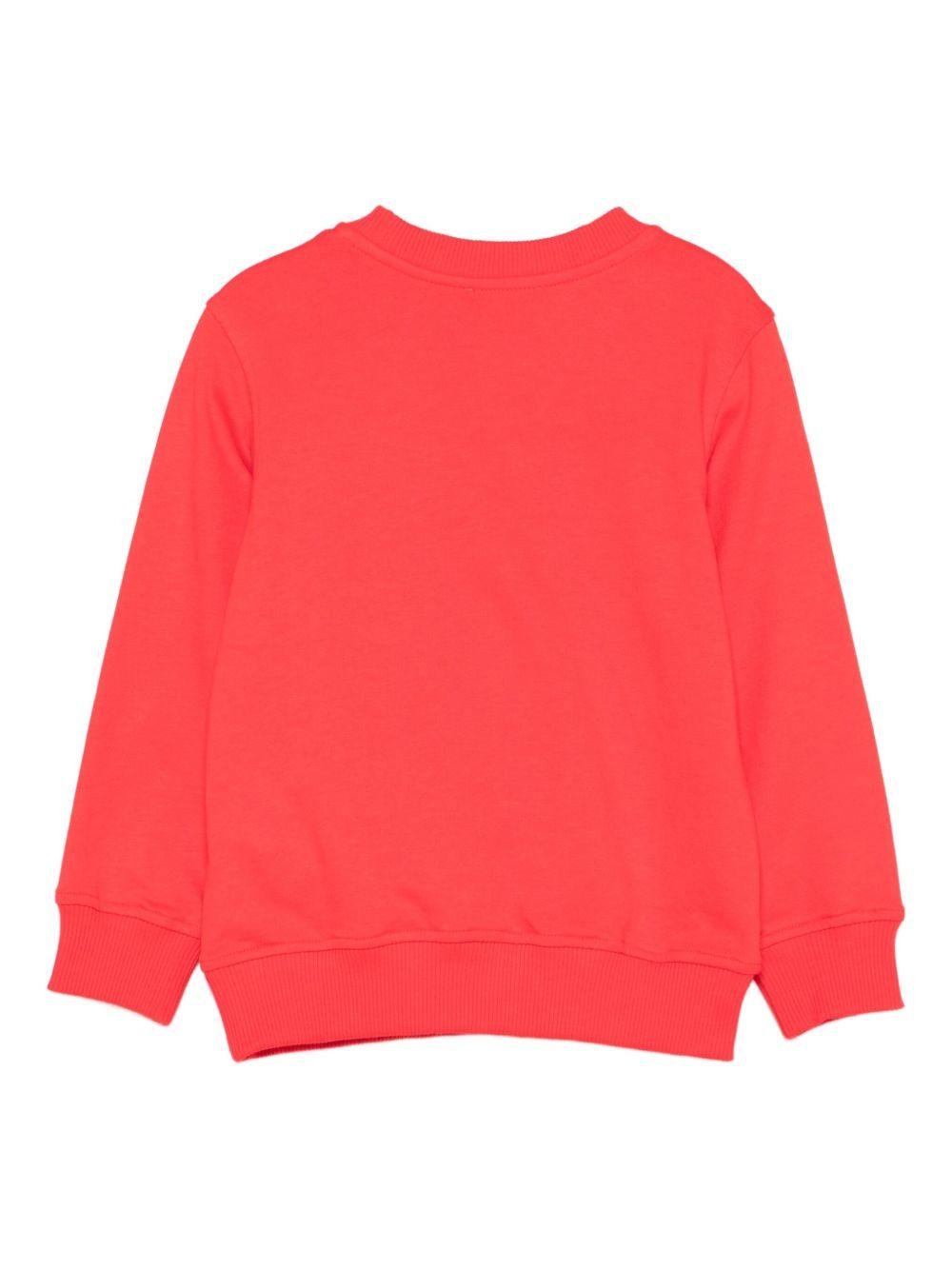 Felpa per bambini Moschino Kids rosso con logo Teddy - Rubino Kids