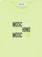 Felpa per bambini Moschino Kids verde con logo sul davanti - Rubino Kids