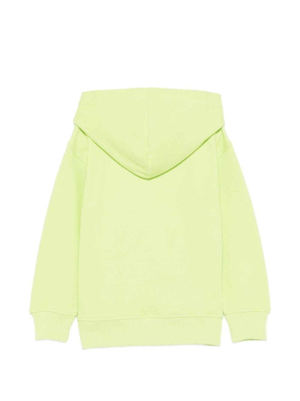 Felpa per bambini Moschino Kids verde con stampa Teddy Bear - Rubino Kids