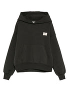 Felpa per bambini MSGM Kids nera con stampa del logo - Rubino Kids