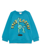 Felpa per bambini Stella McCartney Kids blu con stampa grafica - Rubino Kids