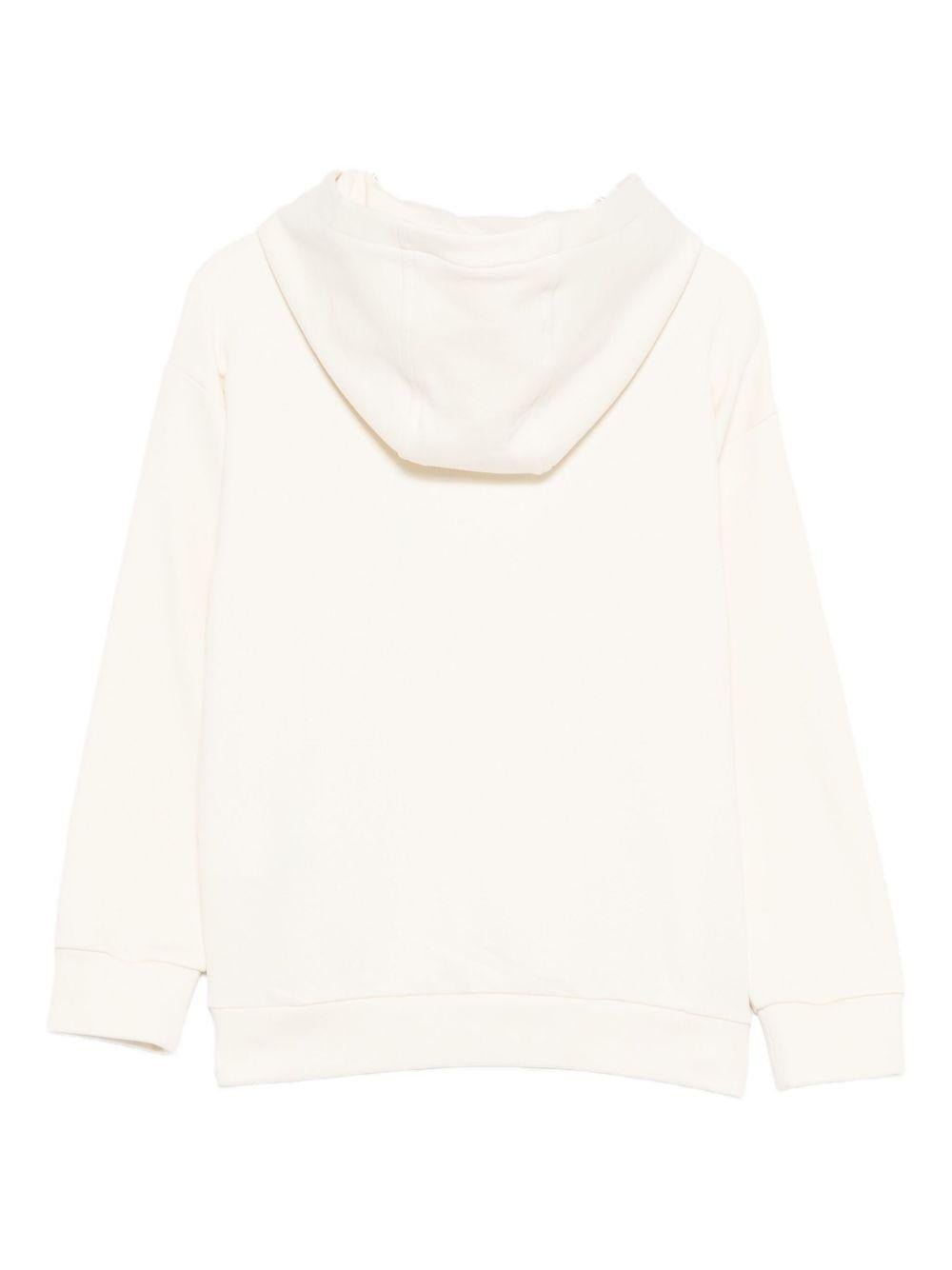 Felpa per bambini Versace Kids avorio con dettaglio logo sul davanti - Rubino Kids