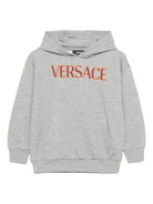 Felpa per bambini Versace Kids grigio con stampa logo - Rubino Kids