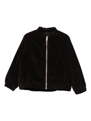 Brown Family Album Kids Zip-Up Sweatshirt