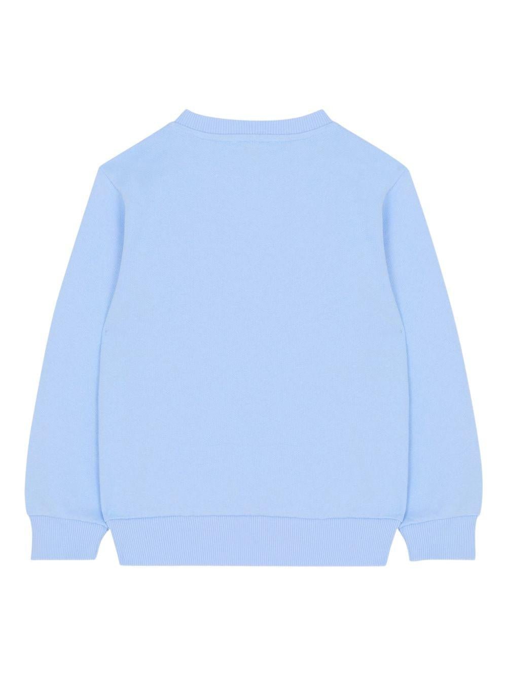 Felpa per bambino Balmain Kids azzurra con logo sul davanti - Rubino Kids