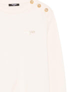 Felpa per bambino Balmain Kids beige con bottoni oro - Rubino Kids