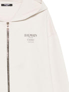 Felpa per bambino Balmain Kids beige con chiusura con zip - Rubino Kids
