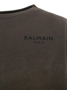 Felpa per bambino Balmain Kids grigio scuro con stampa logo sul petto - Rubino Kids