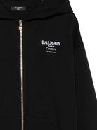 Felpa per bambino Balmain Kids nera con chiusura con zip - Rubino Kids