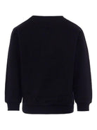 Felpa per bambino Balmain Kids nera con stampa logo sul petto - Rubino Kids