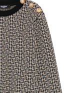 Felpa per bambino Balmain Kids nero con bottoni e motivo monogramma - Rubino Kids