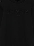Felpa per bambino Balmain Kids nero con logo ricamato - Rubino Kids