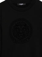 Felpa per bambino Balmain Kids nero con testa di leone - Rubino Kids
