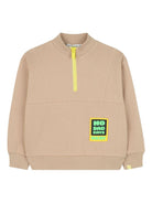 Felpa per bambino Billieblush beige con collo alto - Rubino Kids