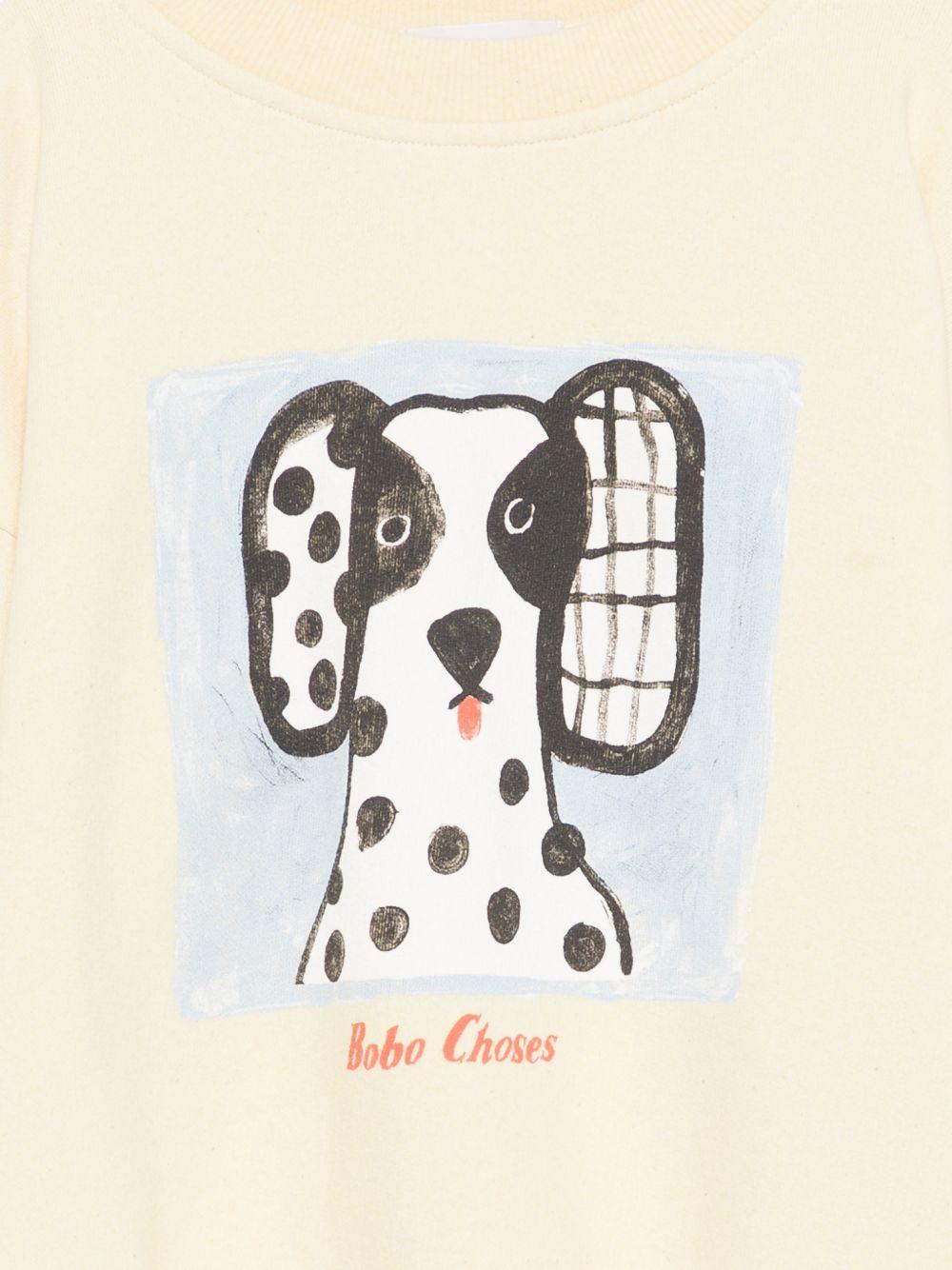 Felpa per bambino Bobo Choses gialla con stampa grafica Van Dog - Rubino Kids