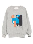 Felpa per bambino Bobo Choses grigia con stampa cane - Rubino Kids