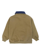 Felpa per bambino Bobo Choses marrone con colletto a contrasto - Rubino Kids