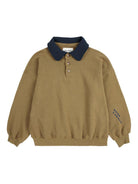 Felpa per bambino Bobo Choses marrone con colletto a contrasto - Rubino Kids