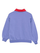 Felpa per bambino Bobo Choses viola con colletto a contrasto - Rubino Kids