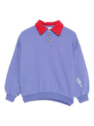 Felpa per bambino Bobo Choses viola con colletto a contrasto - Rubino Kids