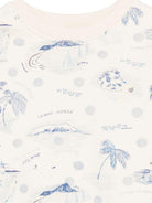 Felpa per bambino Bonpoint bianco con stampa grafica all - over blu - Rubino Kids