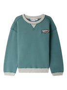 Felpa per bambino Bonpoint Erol verde con ricamo - Rubino Kids