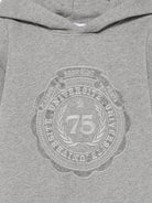 Felpa per bambino Bonpoint grigio con dettaglio con stemma - Rubino Kids