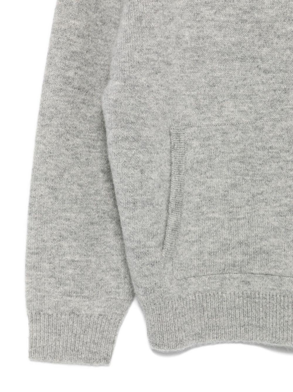 Felpa per bambino Bonpoint grigio lavorata a maglia - Rubino Kids