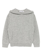 Felpa per bambino Bonpoint grigio lavorata a maglia - Rubino Kids