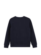 Felpa per bambino Boss Kids blu con stampa grafica - Rubino Kids