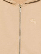 Felpa per bambino Burberry Kids beige con scollo con cappuccio - Rubino Kids