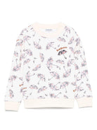 Felpa per bambino Burberry Kids bianco con stampa ombrello - Rubino Kids