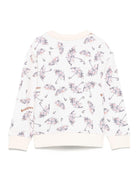 Felpa per bambino Burberry Kids bianco con stampa ombrello - Rubino Kids