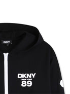 Felpa per bambino DKNY Kids nera con cappuccio - Rubino Kids