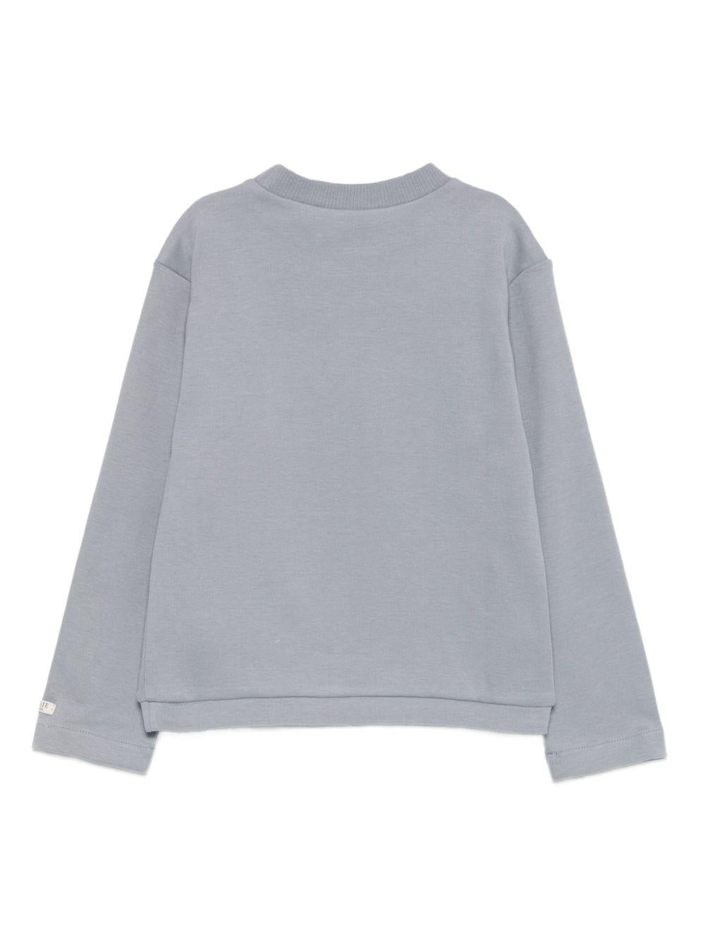 Felpa per bambino Donsje grigia con orso ricamato - Rubino Kids