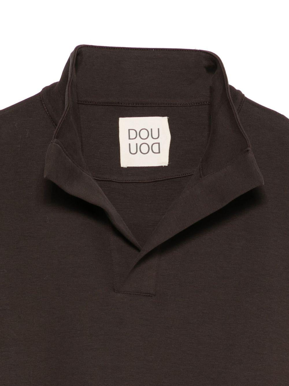 Felpa per bambino Douuod Kids marrone con scollo a V - Rubino Kids