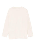 Felpa per bambino Emporio Armani Kids beige con logo sul davanti - Rubino Kids