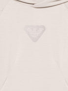 Felpa per bambino Emporio Armani Kids beige con scollo con cappuccio - Rubino Kids